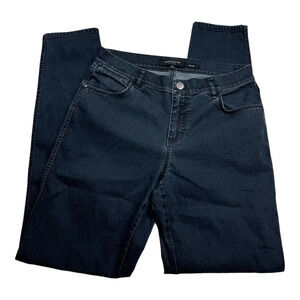 Lafayette 148 Women’s Mercer Straight Leg Jeans Dark Wash Blue